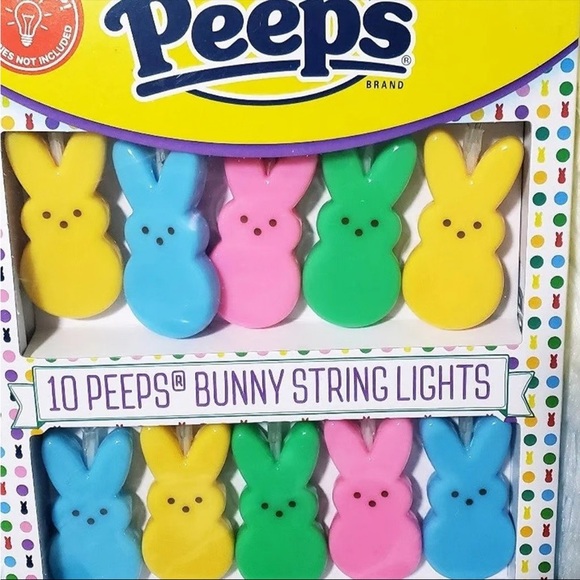 PEEPS Easter Bunny String Lights 5-Feet - Picture 2 of 3